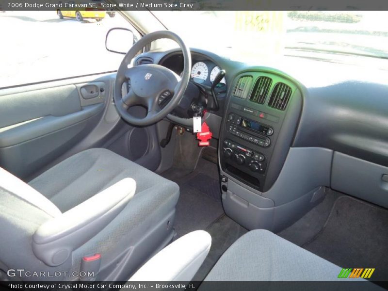 Stone White / Medium Slate Gray 2006 Dodge Grand Caravan SE