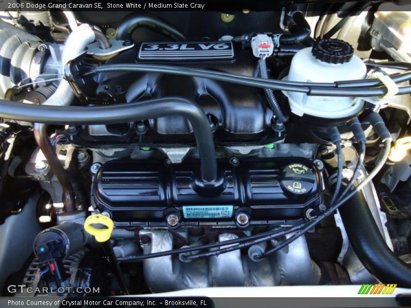Stone White / Medium Slate Gray 2006 Dodge Grand Caravan SE