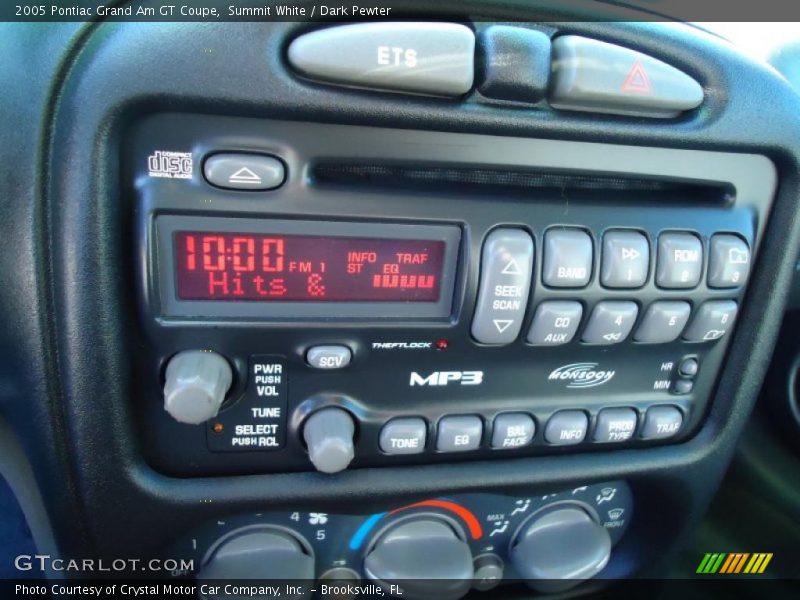 Controls of 2005 Grand Am GT Coupe