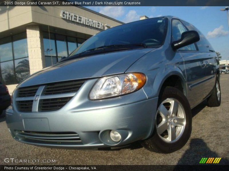 Butane Blue Pearl / Dark Khaki/Light Graystone 2005 Dodge Grand Caravan SXT