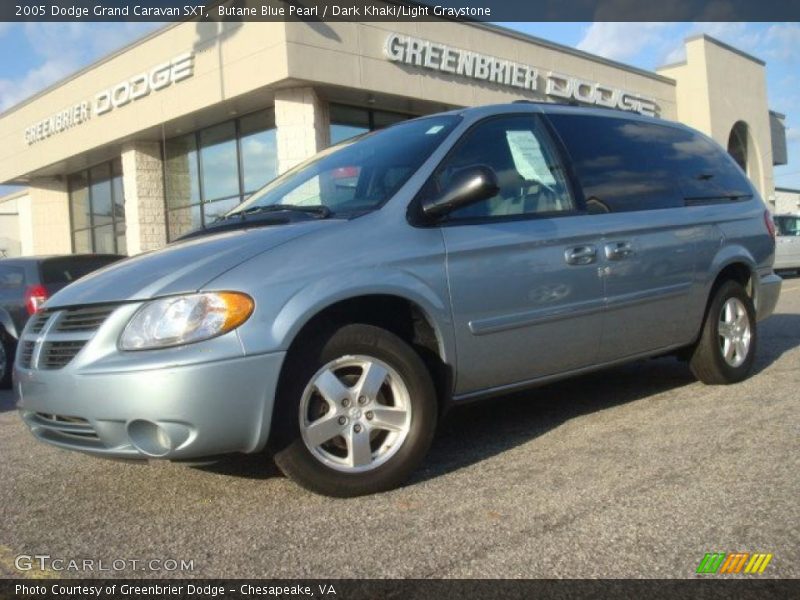 Butane Blue Pearl / Dark Khaki/Light Graystone 2005 Dodge Grand Caravan SXT