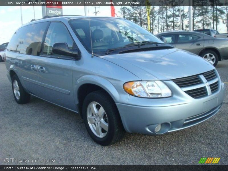 Butane Blue Pearl / Dark Khaki/Light Graystone 2005 Dodge Grand Caravan SXT