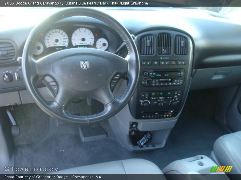 Butane Blue Pearl / Dark Khaki/Light Graystone 2005 Dodge Grand Caravan SXT