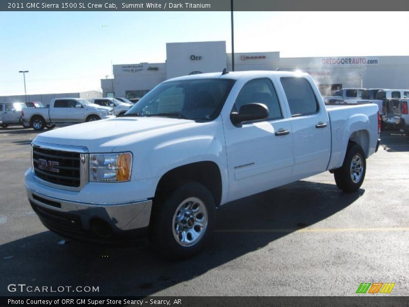 Summit White / Dark Titanium 2011 GMC Sierra 1500 SL Crew Cab