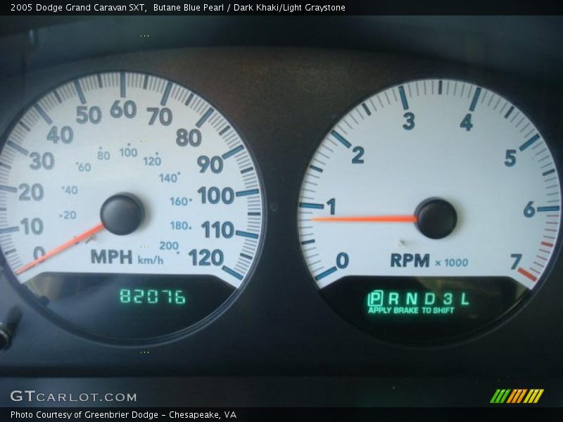Butane Blue Pearl / Dark Khaki/Light Graystone 2005 Dodge Grand Caravan SXT
