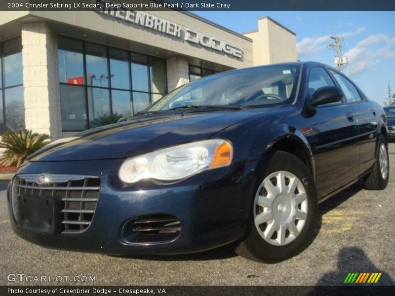 Deep Sapphire Blue Pearl / Dark Slate Gray 2004 Chrysler Sebring LX Sedan