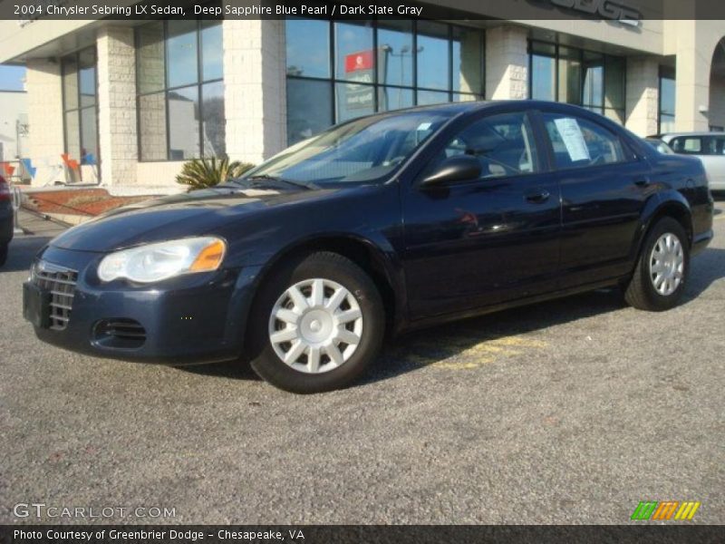 Deep Sapphire Blue Pearl / Dark Slate Gray 2004 Chrysler Sebring LX Sedan