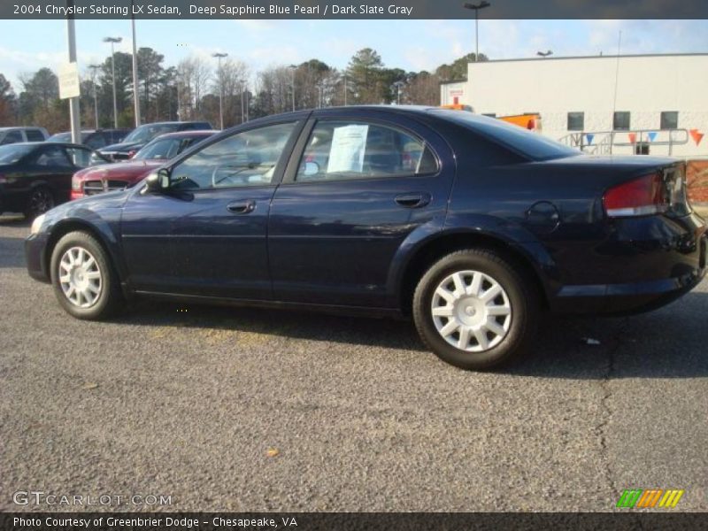 Deep Sapphire Blue Pearl / Dark Slate Gray 2004 Chrysler Sebring LX Sedan