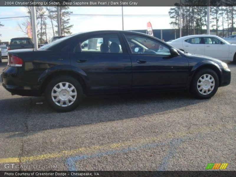 Deep Sapphire Blue Pearl / Dark Slate Gray 2004 Chrysler Sebring LX Sedan