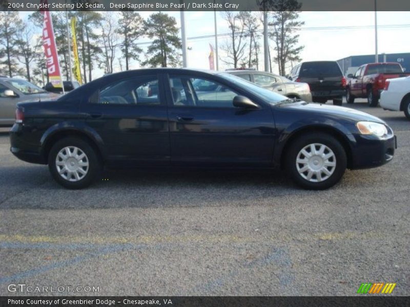 Deep Sapphire Blue Pearl / Dark Slate Gray 2004 Chrysler Sebring LX Sedan