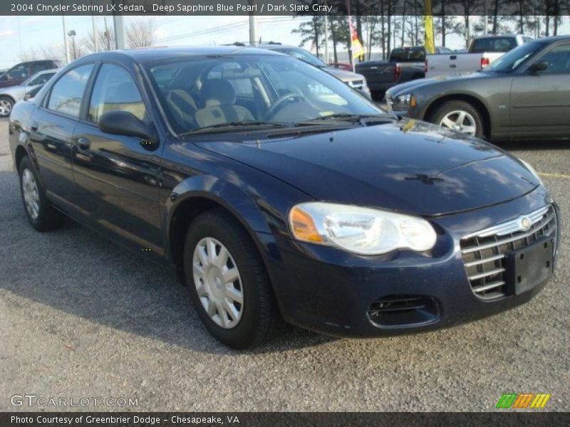 Deep Sapphire Blue Pearl / Dark Slate Gray 2004 Chrysler Sebring LX Sedan