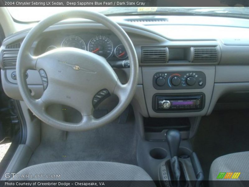 Deep Sapphire Blue Pearl / Dark Slate Gray 2004 Chrysler Sebring LX Sedan