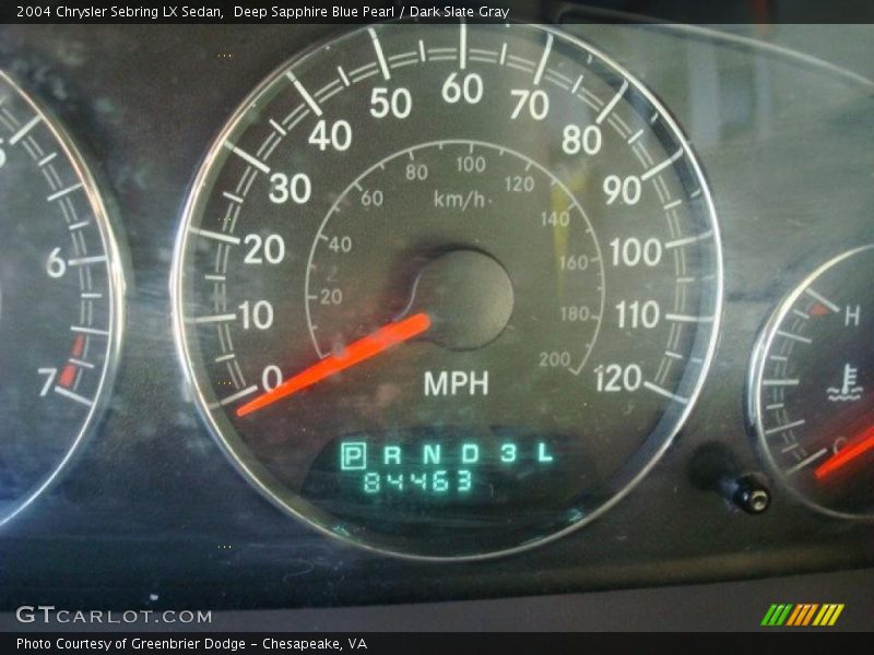 Deep Sapphire Blue Pearl / Dark Slate Gray 2004 Chrysler Sebring LX Sedan