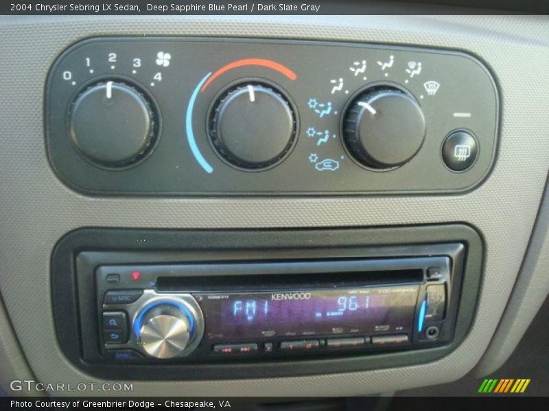 Deep Sapphire Blue Pearl / Dark Slate Gray 2004 Chrysler Sebring LX Sedan