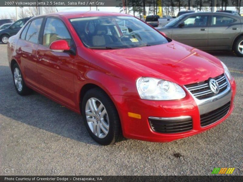 Salsa Red / Art Gray 2007 Volkswagen Jetta 2.5 Sedan