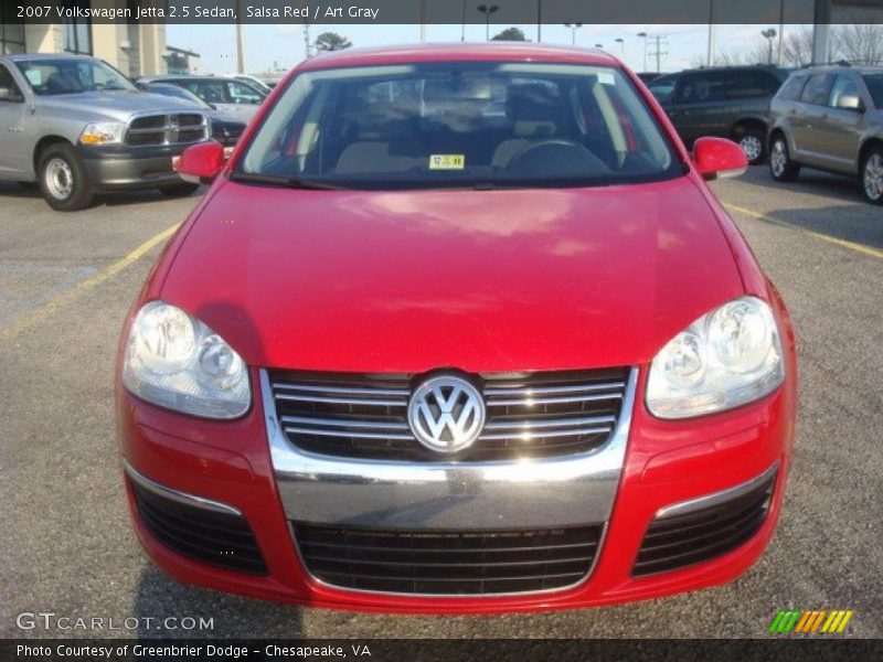 Salsa Red / Art Gray 2007 Volkswagen Jetta 2.5 Sedan