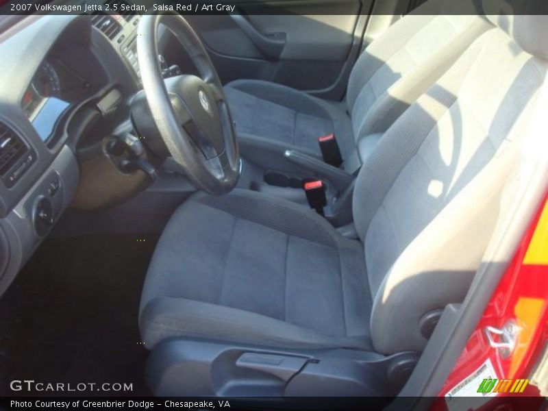 Salsa Red / Art Gray 2007 Volkswagen Jetta 2.5 Sedan
