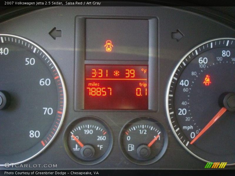 Salsa Red / Art Gray 2007 Volkswagen Jetta 2.5 Sedan