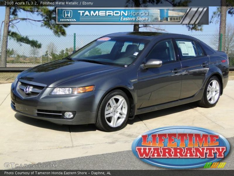 Polished Metal Metallic / Ebony 2008 Acura TL 3.2