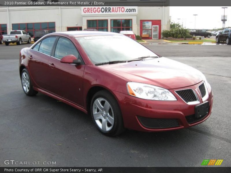 Performance Red Metallic / Ebony 2010 Pontiac G6 Sedan