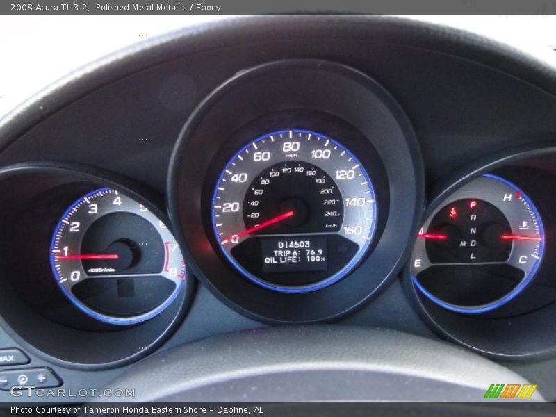 Polished Metal Metallic / Ebony 2008 Acura TL 3.2