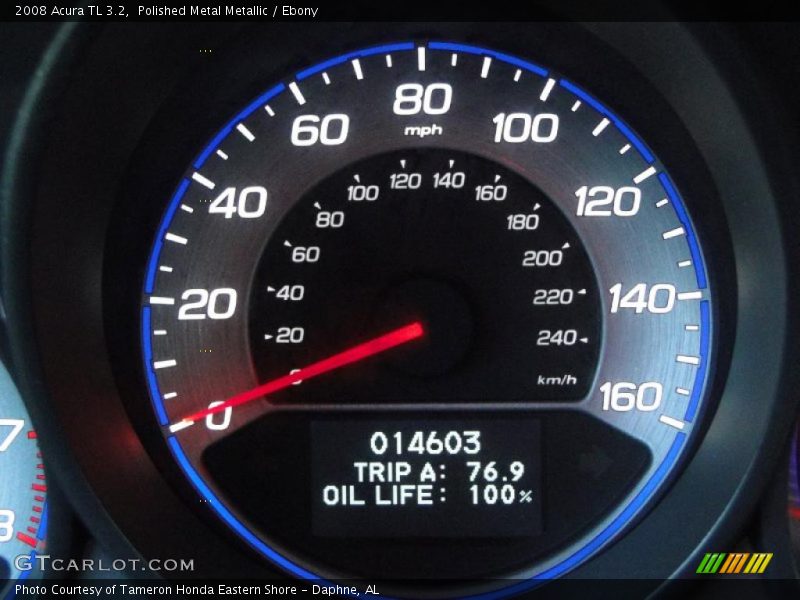 Polished Metal Metallic / Ebony 2008 Acura TL 3.2