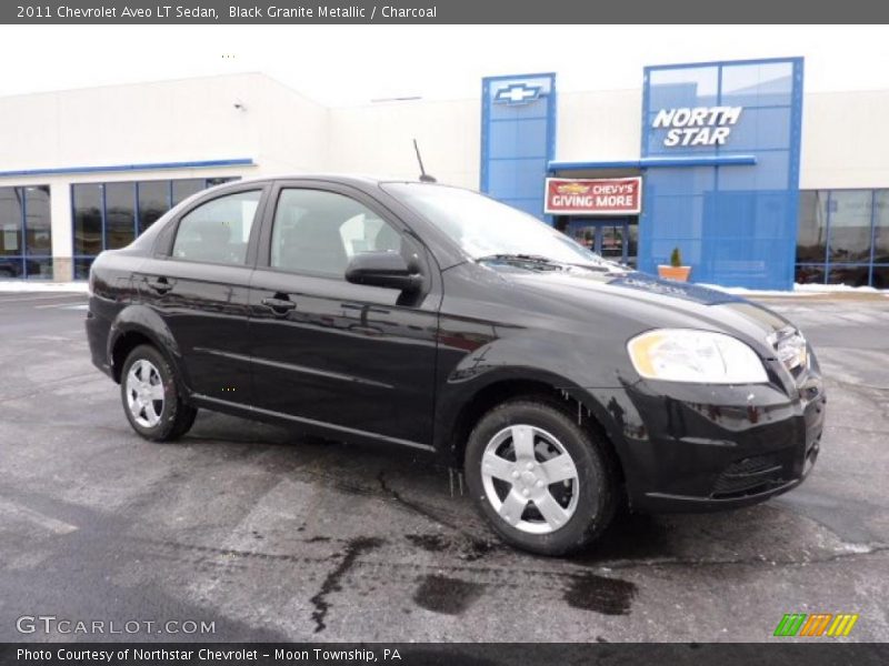 Black Granite Metallic / Charcoal 2011 Chevrolet Aveo LT Sedan