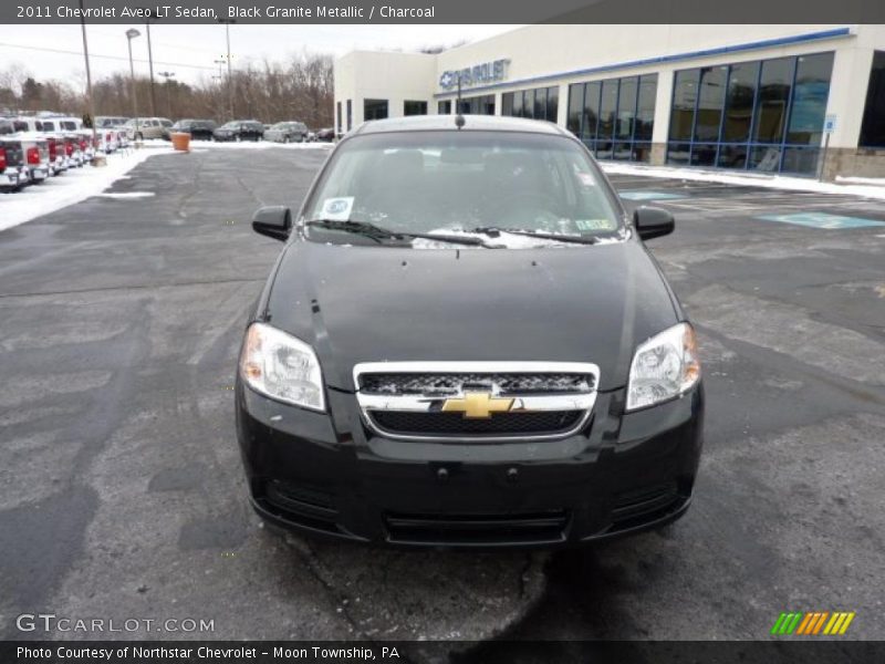 Black Granite Metallic / Charcoal 2011 Chevrolet Aveo LT Sedan