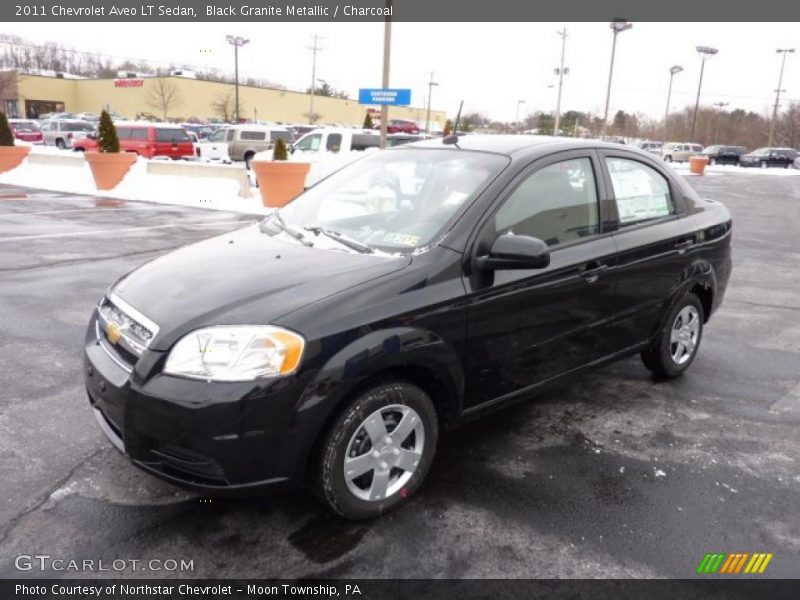 Black Granite Metallic / Charcoal 2011 Chevrolet Aveo LT Sedan