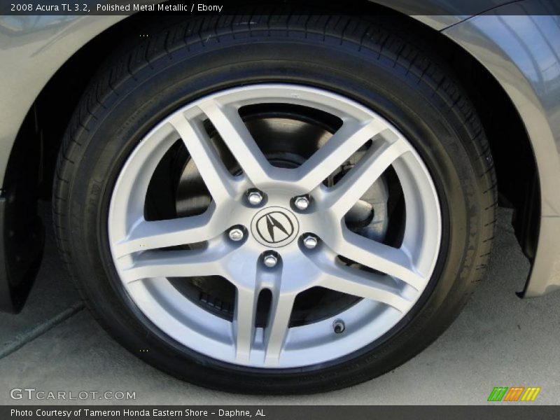 Polished Metal Metallic / Ebony 2008 Acura TL 3.2