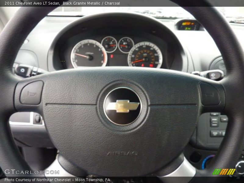 Black Granite Metallic / Charcoal 2011 Chevrolet Aveo LT Sedan