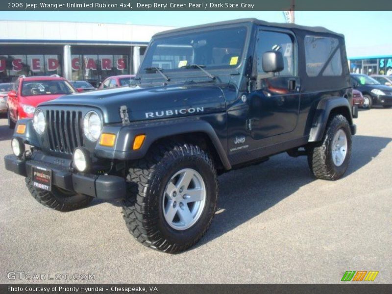 Deep Beryl Green Pearl / Dark Slate Gray 2006 Jeep Wrangler Unlimited Rubicon 4x4