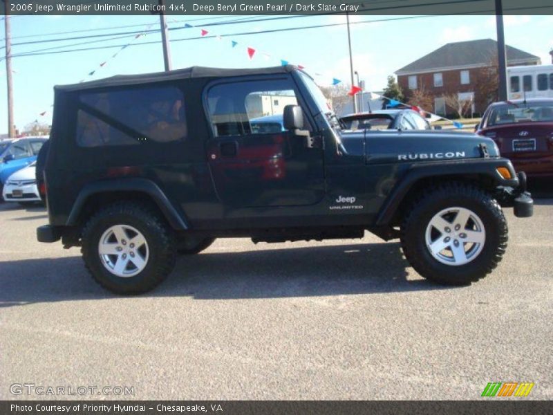 Deep Beryl Green Pearl / Dark Slate Gray 2006 Jeep Wrangler Unlimited Rubicon 4x4