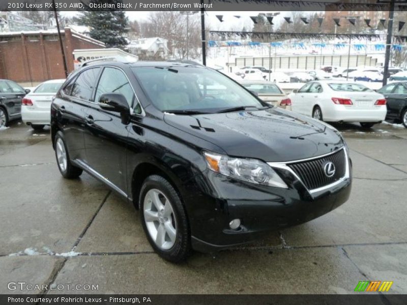 Obsidian Black / Parchment/Brown Walnut 2010 Lexus RX 350 AWD