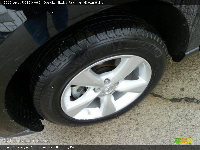 Obsidian Black / Parchment/Brown Walnut 2010 Lexus RX 350 AWD