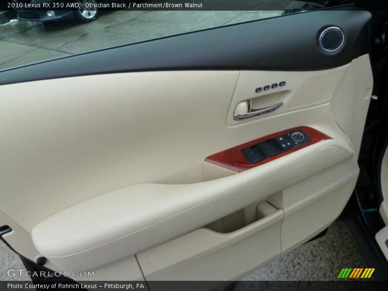 Obsidian Black / Parchment/Brown Walnut 2010 Lexus RX 350 AWD