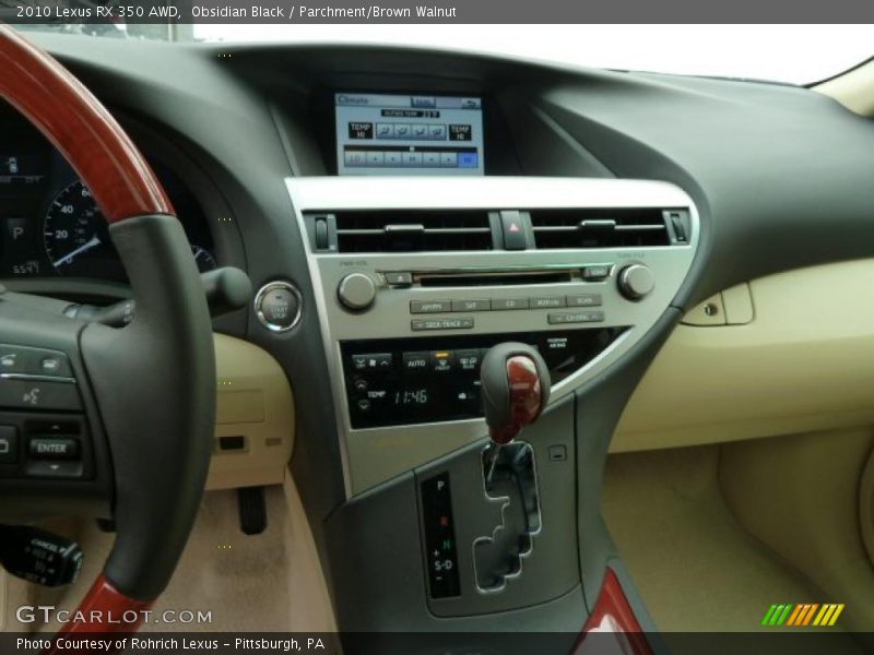 Obsidian Black / Parchment/Brown Walnut 2010 Lexus RX 350 AWD