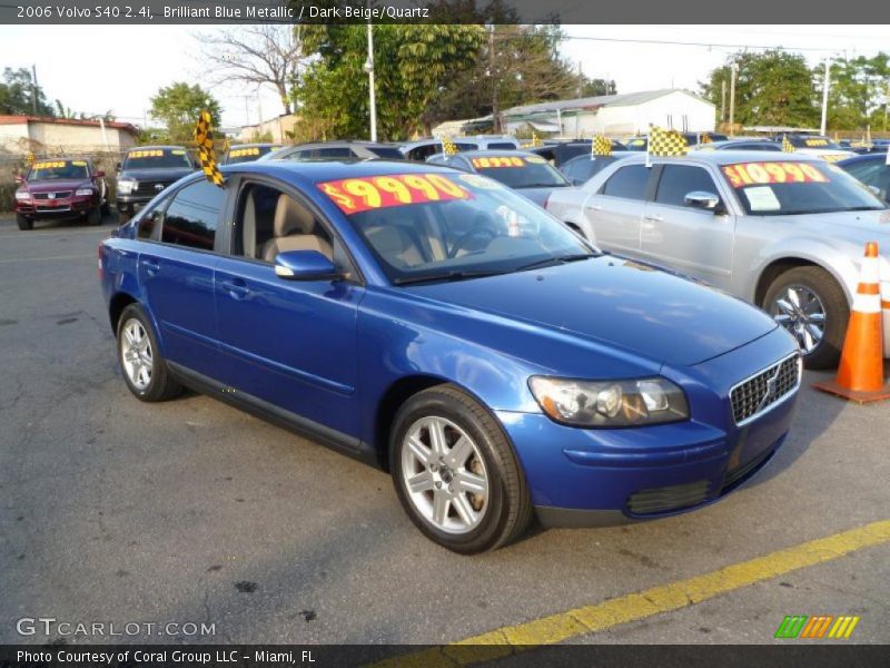 Brilliant Blue Metallic / Dark Beige/Quartz 2006 Volvo S40 2.4i