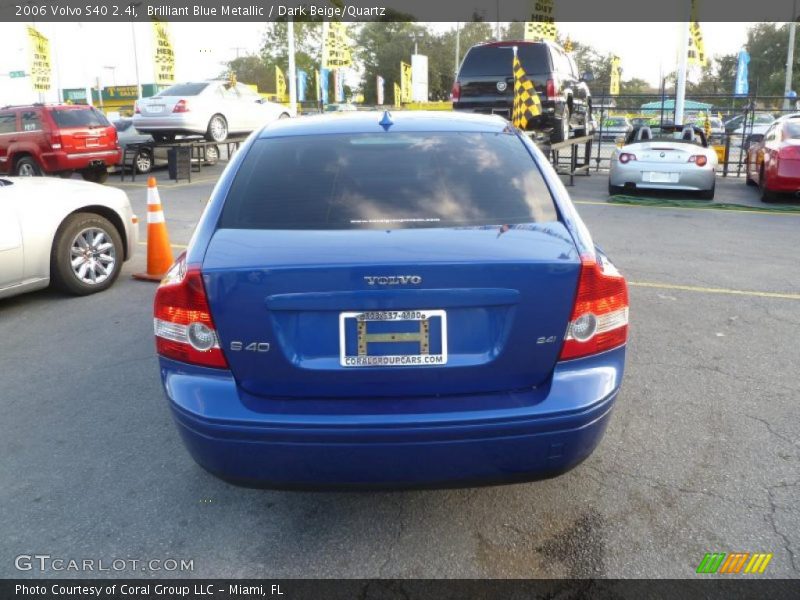 Brilliant Blue Metallic / Dark Beige/Quartz 2006 Volvo S40 2.4i
