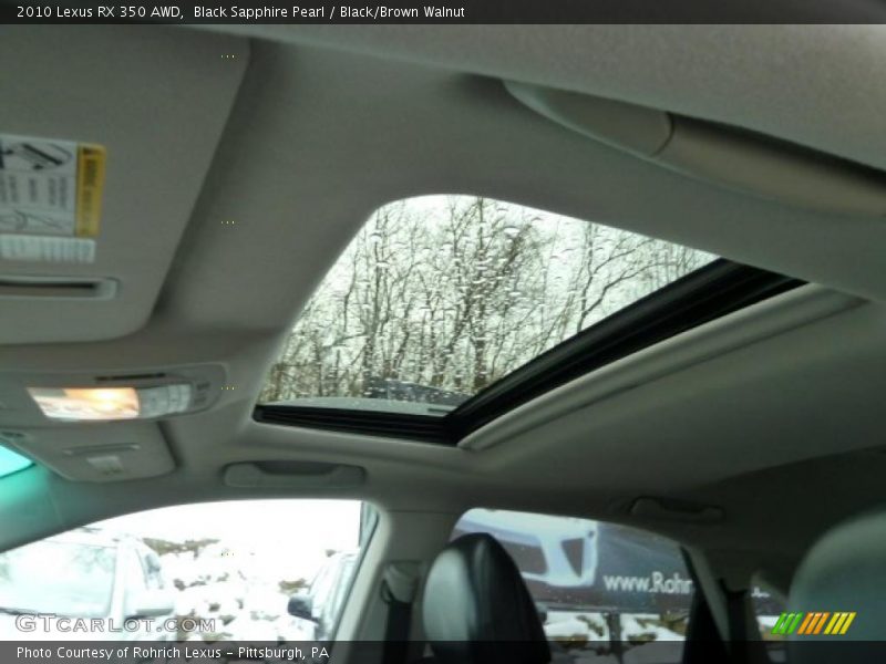 Black Sapphire Pearl / Black/Brown Walnut 2010 Lexus RX 350 AWD