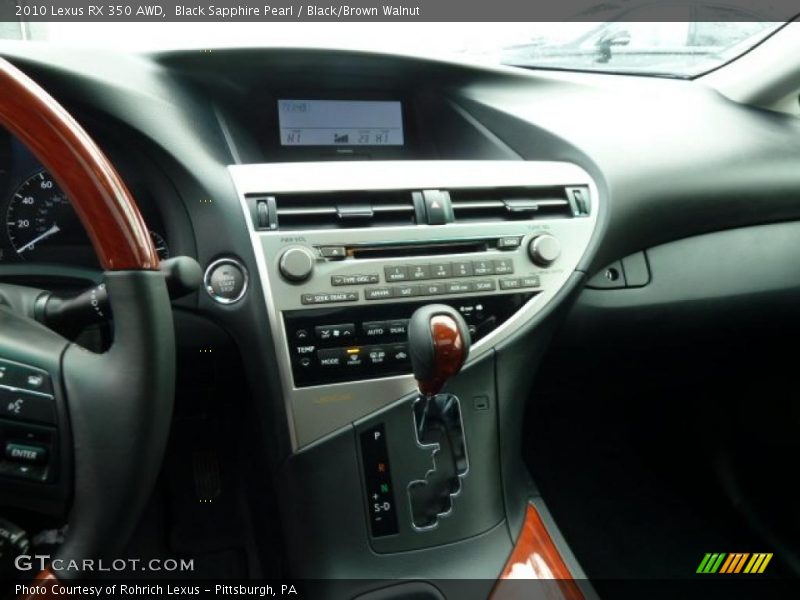 Black Sapphire Pearl / Black/Brown Walnut 2010 Lexus RX 350 AWD