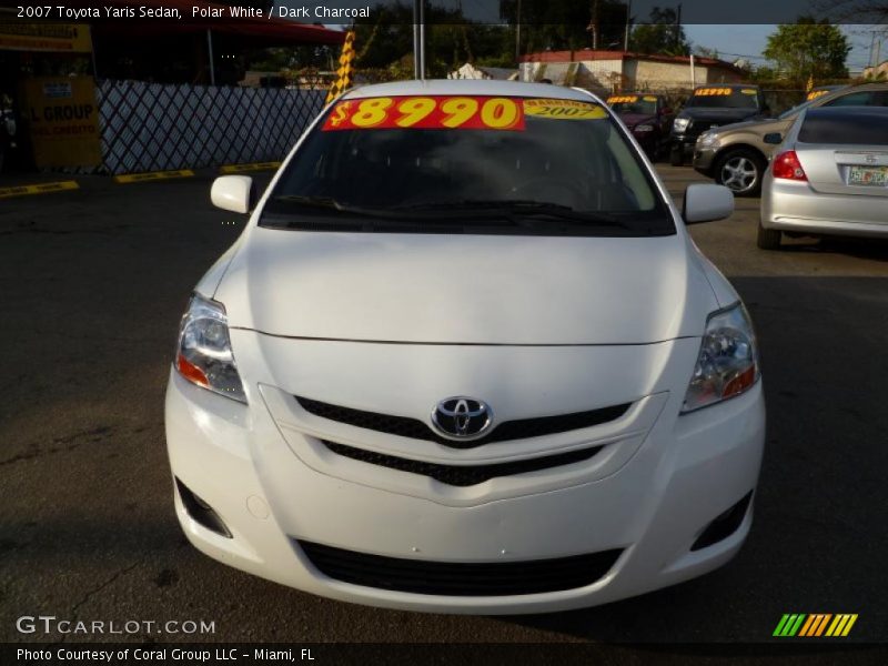 Polar White / Dark Charcoal 2007 Toyota Yaris Sedan
