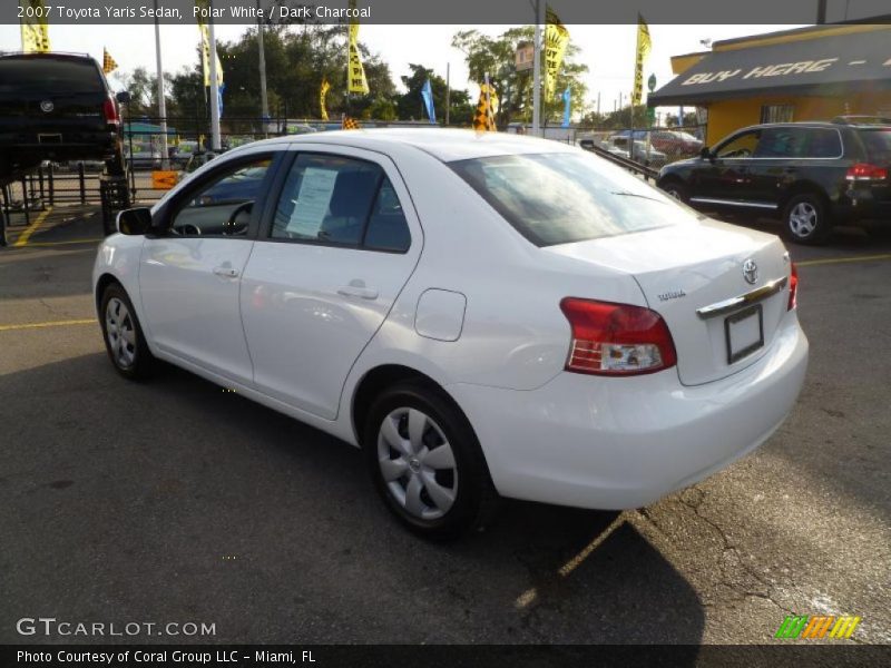 Polar White / Dark Charcoal 2007 Toyota Yaris Sedan
