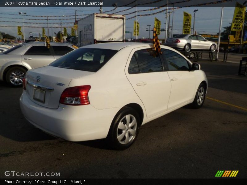 Polar White / Dark Charcoal 2007 Toyota Yaris Sedan