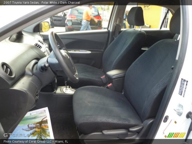 Polar White / Dark Charcoal 2007 Toyota Yaris Sedan