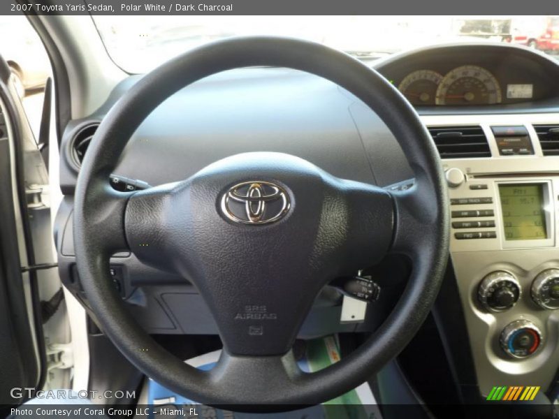 Polar White / Dark Charcoal 2007 Toyota Yaris Sedan