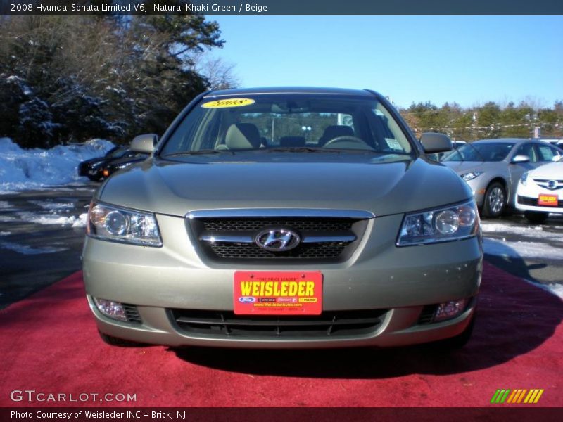 Natural Khaki Green / Beige 2008 Hyundai Sonata Limited V6