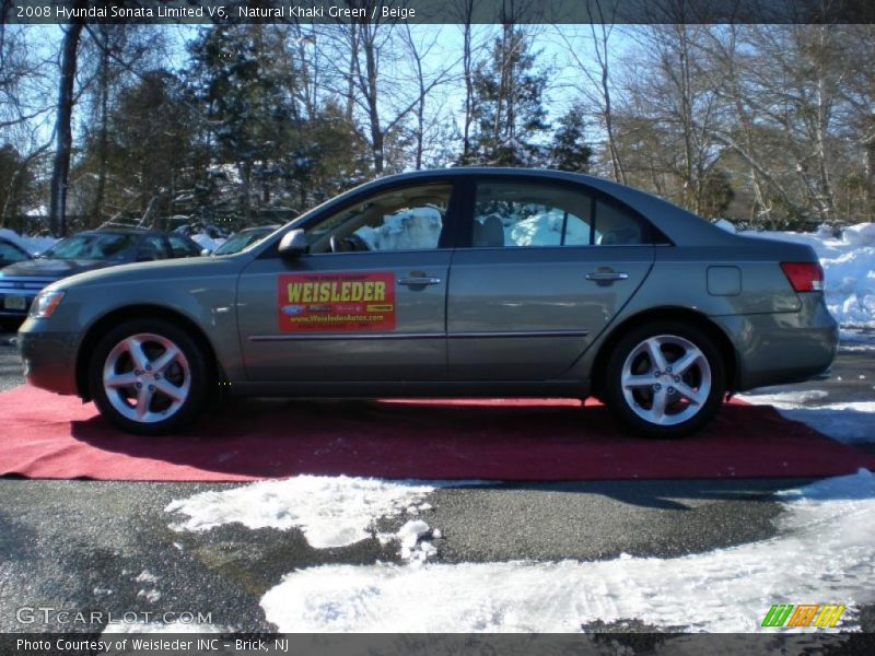 Natural Khaki Green / Beige 2008 Hyundai Sonata Limited V6