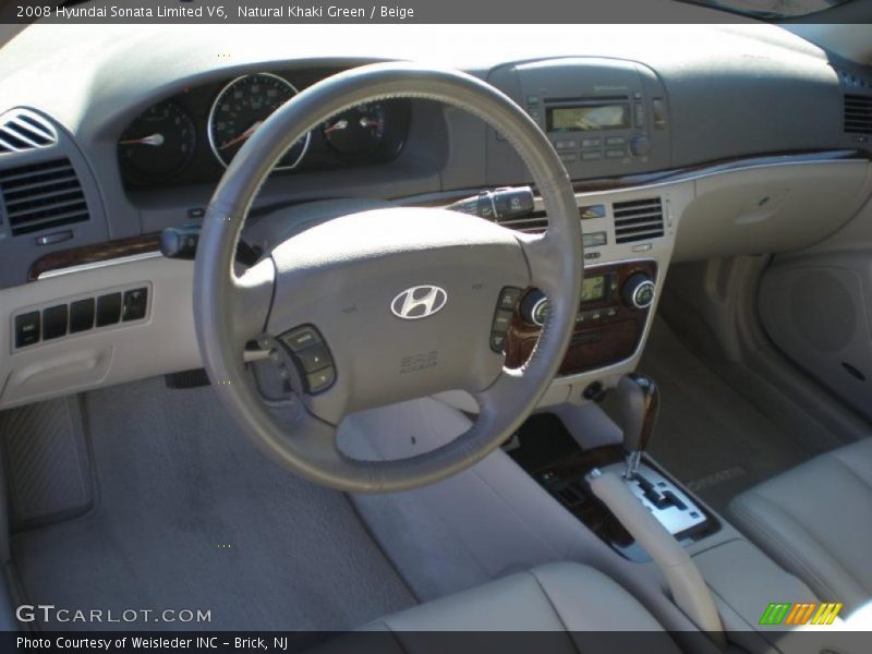 Natural Khaki Green / Beige 2008 Hyundai Sonata Limited V6