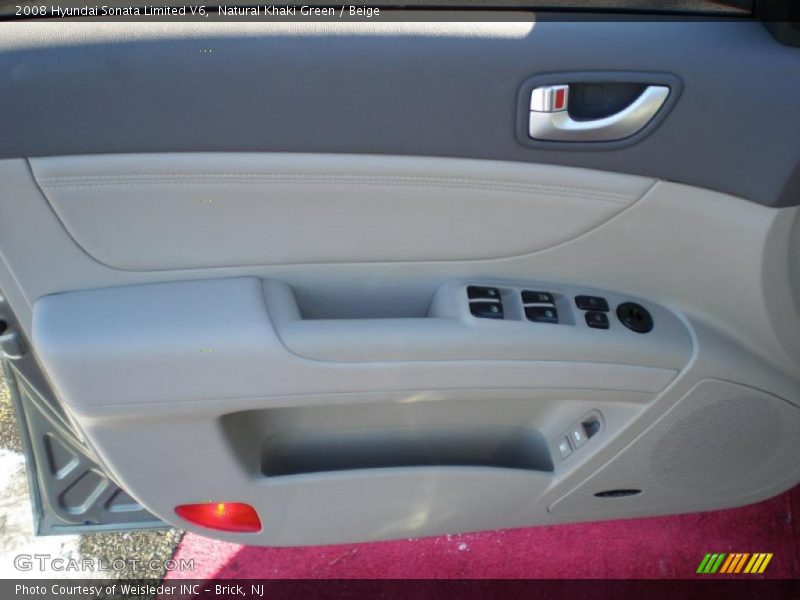 Natural Khaki Green / Beige 2008 Hyundai Sonata Limited V6